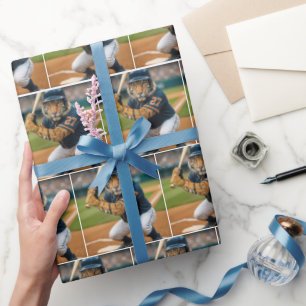Tijgerhonkballer #27 aan slag cadeaupapier