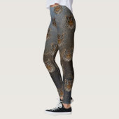 Tijgerhoofd, gezicht, leder. leggings (Links)