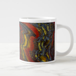 Tijgerijzer in rood, geel, blauw extra grote beker