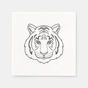 Tijgerillustratie Servet