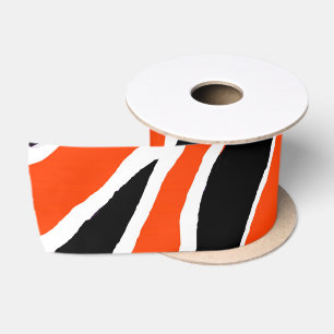 Tijgerinpakpapier - Sinaasappel/zwart Lint