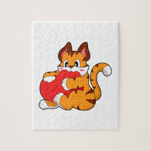 Tijgerkat in liefde met hart.PNG Legpuzzel
