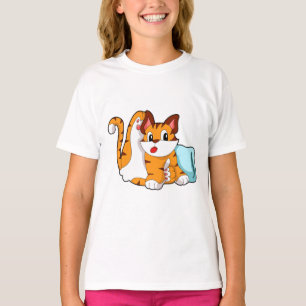 Tijgerkat met piloot t-shirt