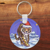 Tijgerkerstmis Sleutelhanger (Voorkant)