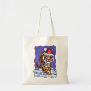 Tijgerkerstmis Tote Bag