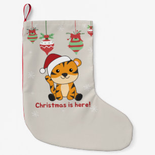 Tijgerkerstwintersneeuw Kleine Kerstsok