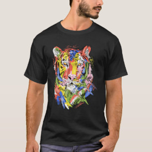 Tijgerkleurige dierenvrienden tijger voor dierlijk t-shirt