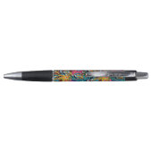 Tijgerkop Regenboog kleuren verf vlekken Pen (Achterkant)