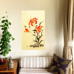 Tijgerlelie - rood poster