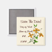 Tijgerlelies (bewaar de datummagneet) magneet (Voorkant / Achterkant)