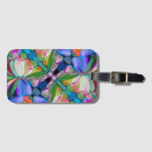 Tijgerlibel Bloementuin Abstracte Bloemen Bagagelabel (Voorkant (horizontaal))