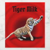 TIJGERMELK WIJN ETIKET (Enkel label)