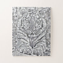 TijgermozaïekTegels in zwart-wit