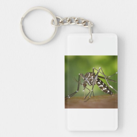 Tijgermug Sleutelhanger (Voorkant)