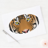 Tijgerogen Ovale Sticker (Envelop)