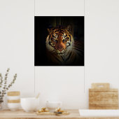 Tijgerogen Poster - Wilde Levens Kunstprints (Keuken)