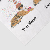 Tijgerpartij - Dieren van de geboorte van een kind Tissuepapier (Detail)