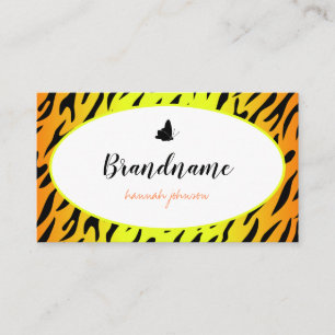 tijgerpatrooncute Butterfly Round Lijst Visitekaartje