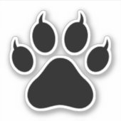 Tijgerpootafdruk Sticker (Voorkant)