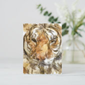 Tijgerportret Briefkaart (Staand voorkant)