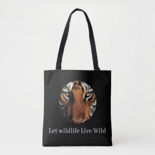 Tijgerprint milieuvriendelijke canvas tas