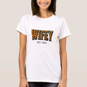 Tijgerprint Wifey Vet T-shirt