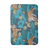 Tijgers in de gele lotusvijver badmat (Voorkant Verticaal)