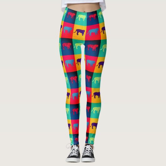 Tijgers in de pop-stijl leggings (Voorkant)