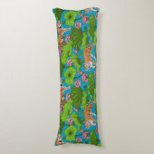 Tijgers in de roze lotusvijver lichaamskussen (Voorkant Verticaal)