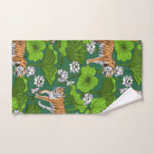 Tijgers in de witte lotusvijver bad handdoek (Handdoek)