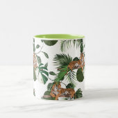 Tijgers in het Oerwoud Tweekleurige Koffiemok (Center)