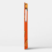 Tijgers, met de hand getrokken achtergrond. Kleurr Case-Mate iPhone Case (Achterkant / Links)
