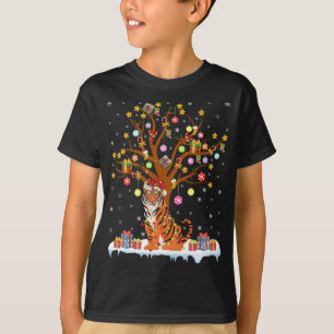 Tijgers met hoge kerstbomen - kersttaart met hoge t-shirt