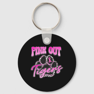 Tijgers Pink Out Football Aanpakken borstkanker vr Sleutelhanger