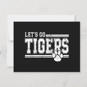 Tijgers School Sportnaam Retro Briefkaart