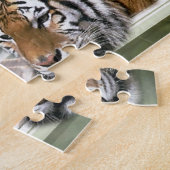 Tijgers, Zebra, Giraffe, primitief Oerwoud Legpuzzel (Zijkant)
