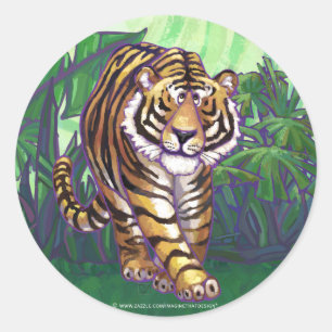 Tijgerschenken en Accessoires Ronde Sticker