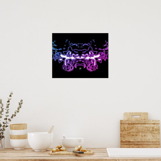 Tijgerschets (wit 3) poster (Keuken)