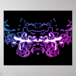 Tijgerschets (wit 3) poster