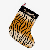 Tijgerstapes Pattern Grote kerststop Grote Kerstsok (Voorkant (Hangend))