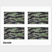 Tijgerstreep Camo rechthoekige Stickers (Vel)