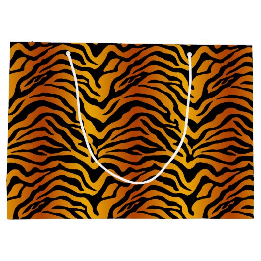 Tijgerstreep print groot cadeauzakje (Achterkant)