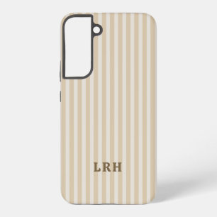 Tijgerstreep Vintage Design Kleine Beginletters Mo Samsung Galaxy Hoesje