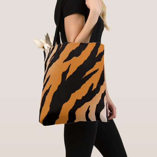 Tijgerstrepe Canvas tas (Dichtbij)