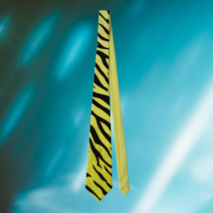 Tijgerstrepen Gele Das – Krachtige Dierenprint