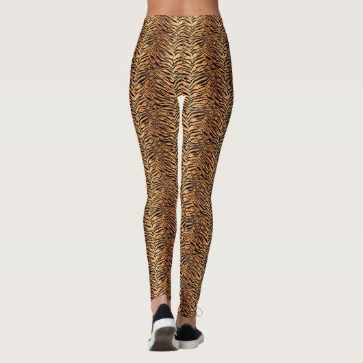 tijgerstripe patroonpatroon leggings (Achterkant)
