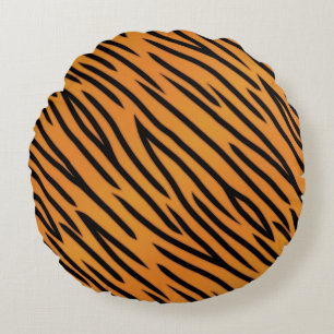 tijgerstripe patroonpatroon rond kussen