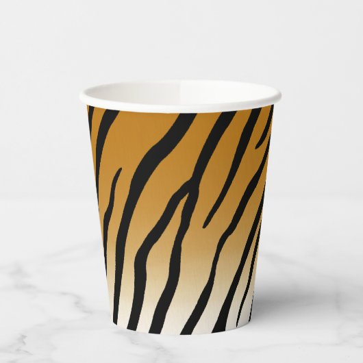 Tijgerstripes — Exotic Animal Print Papieren Bekers (Links)