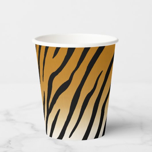 Tijgerstripes — Exotic Animal Print Papieren Bekers (Voorkant)