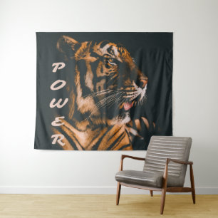 Tijgerstroommetjes doorboren Motivatie Wandkleed